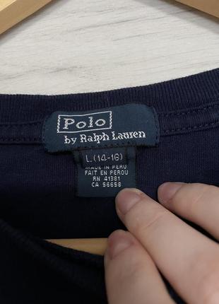 Лонгслив кофта синяя с лого polo ralph lauren4 фото