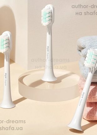 Насадки 3 шт. mbs305 bhr5983cn для зубной щетки xiaomi mijia sonic electric toothbrush t200 mes6069 фото