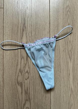 Блакитні трусики стрінги knickerbox 🛍️1+1=3🛍️