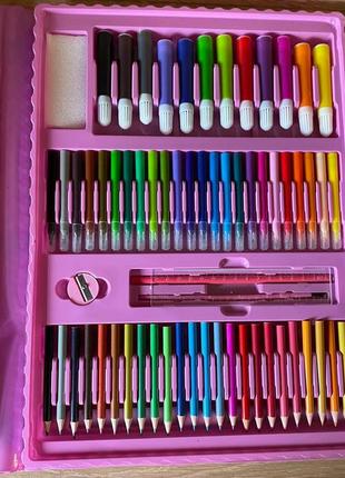 Набор для творчества чемодан для рисования юный художник 208 предметов