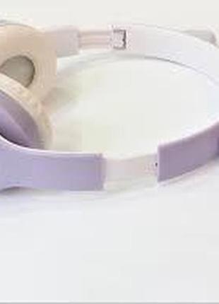 Бездротові навушники  bluetooth cat ear vzv-23m з котячими вушками бузкові6 фото