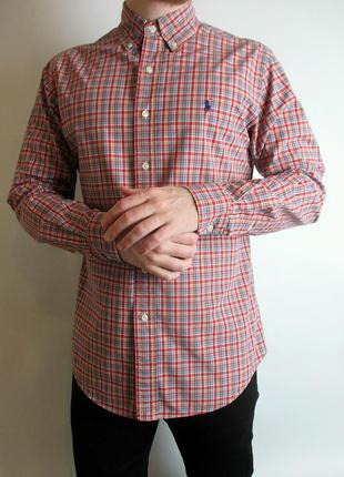 Рубашка polo ralph lauren - tartan check bottom down shirt