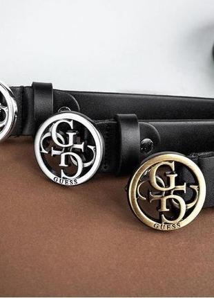 Ремень пояс женский кожа кожаный в стиле guess / ремінь пояс пасок жіночий шкіряний в стилі guess