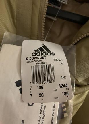 Пуховик куртка adidas originals jacket puffer 682601 premium beige.4 фото