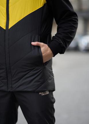 Комплект tnf 'clip' жилетка желто-черная + серая футболка и брюки president + борсетка в подарок5 фото