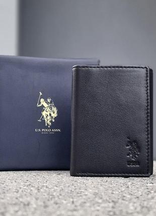 Чоловічий портмоне us polo assn оригінал. натуральна шкіра.