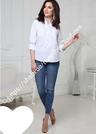 Жіноча блузка батал 42-44-46-48-50-522 фото