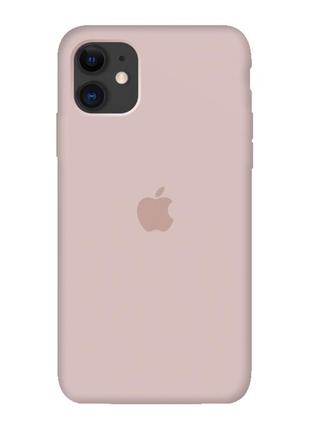 Чохол full для iphone 11 silicone case pink sand (силіконовий чохол пудра силікон кейс на айфон 11)