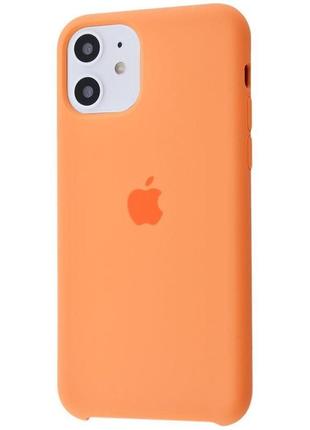 Чехол silicone case для iphone 11 papaya (силиконовый чехол папайя силикон кейс на айфон 11)1 фото