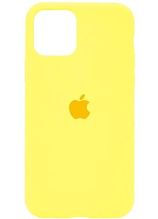 Чехол full silicone case для iphone 11 yellow (силиконовый чехол желтый силикон кейс на айфон 11)