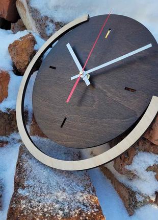 Настенные деревянные часы с бесшумным механизмом6 фото