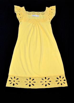 Платье сарафан zara трикотаж хлопок-прошва р.s\m