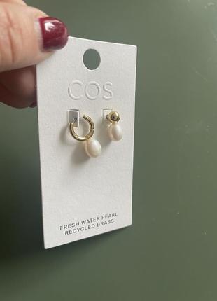 Cos  mismatched pearl earrings (1221756001)7 фото