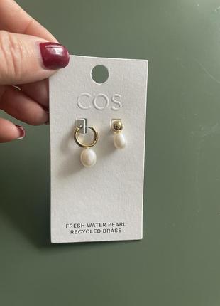 Cos  mismatched pearl earrings (1221756001)8 фото