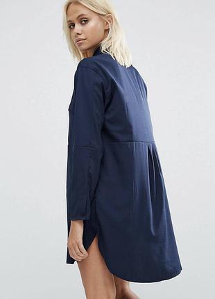 Темно-синее платье-рубашка, туника french connection