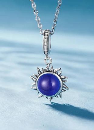 Срібна підвіска шарм "містичне сонце" з термокристалом