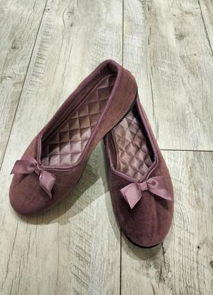 Тапочки комнатні жіночі велюр