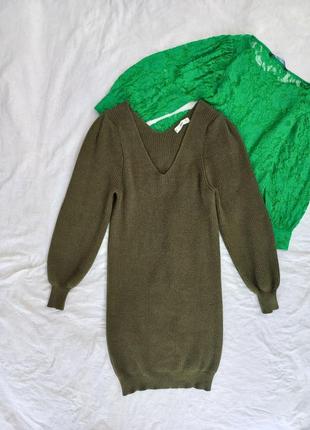 Платье свитер вязаное теплое трикотажное1 фото