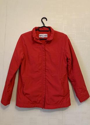 Красная куртка парка на флисе1 фото