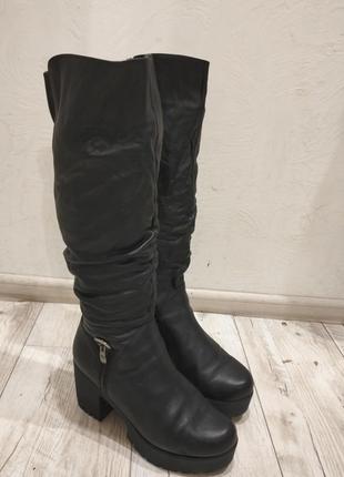 Кожані зимні теплі сапожки. бренд guero