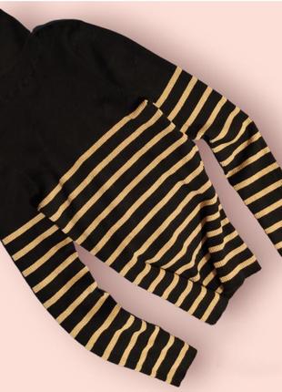 Стильный плотный женский гольф в рубчик водолазка свитер с воротником стойкой черный