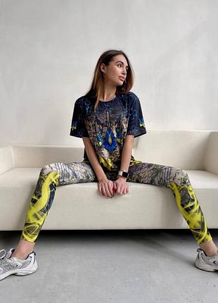 Футболка патриотическая 🇺🇦❤️ мега крутой выбор, футболка,лосины (леггинсы), фитнес одежда, топ