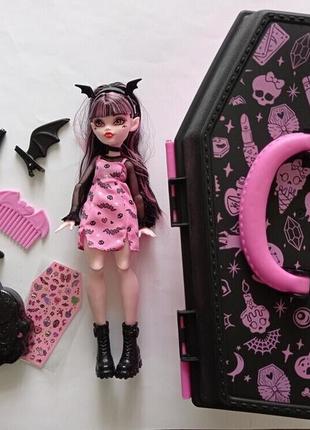 Черный шкаф гроб мебель куклы дракулаура монстер хай draculaura gore ganizer b monster high.5 фото