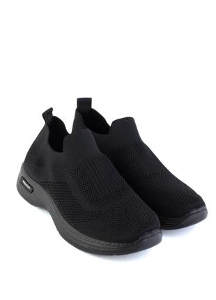 Стильные черные кроссовки из текстиля сетка летние дышащие мокасины кеды