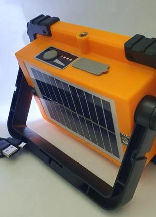 Прожектор 30w led акумуляторний світлодіодний із сонячною батареєю і функцією power bank 3600mah7 фото