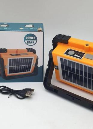 Прожектор 30w led акумуляторний світлодіодний із сонячною батареєю і функцією power bank 3600mah3 фото