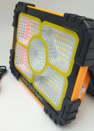 Прожектор 30w led акумуляторний світлодіодний із сонячною батареєю і функцією power bank 3600mah8 фото