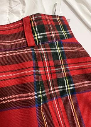 Клетчатая юбка винтаж шотландка4 фото