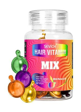 В наявності 
вітамінні капсули для волосся sevich hair vitamin mix 30шт.1 фото