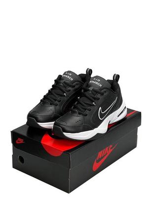 Nike air monarch iv чорні з білим2 фото