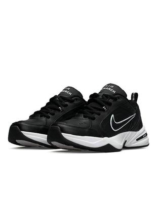 Nike air monarch iv чорні з білим6 фото