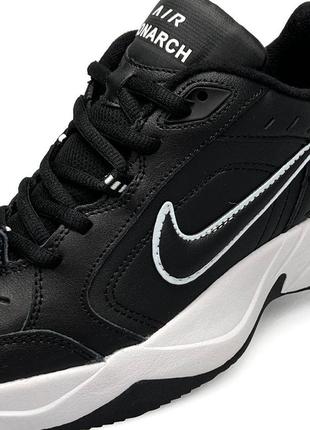 Nike air monarch iv чорні з білим3 фото