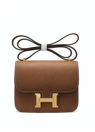 Кожаная женская сумка hermes, premium качества