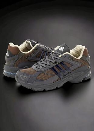 Стильні чоловічі кросівки adidas response cl sneakers brown carbon коричневі з сірим