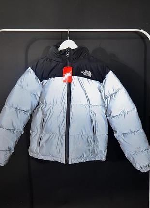 Куртка the north face 700, рефлективный пуховик the north face куртка женская и мужская зимняя