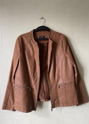 Весняна курточка коричнева вітровка шкірянка lc waikiki zara6 фото