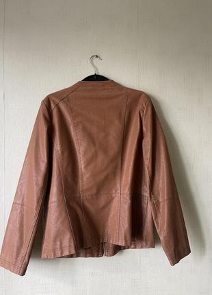 Весняна курточка коричнева вітровка шкірянка lc waikiki zara5 фото