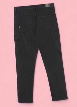 Мужские джинсы карго "dream" черные3 фото