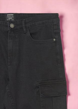 Мужские джинсы карго "dream" черные4 фото