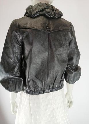 Крутая куртка кожа размер s жакет la reine blanche натуральная кожа3 фото