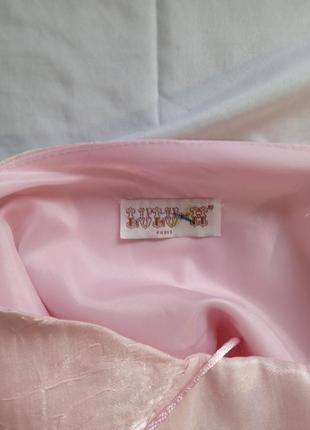 Длинное платье нежно-розового цвета5 фото