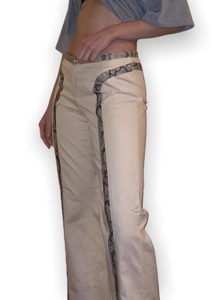 Стильные итальянские брюки (полоски змеиный принт)2 фото