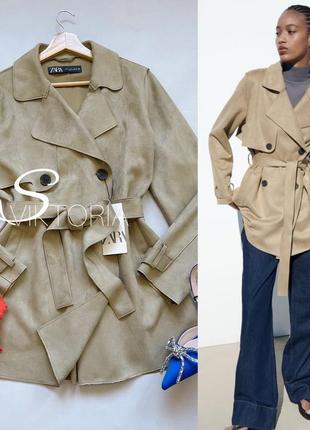 Пальто тренч zara