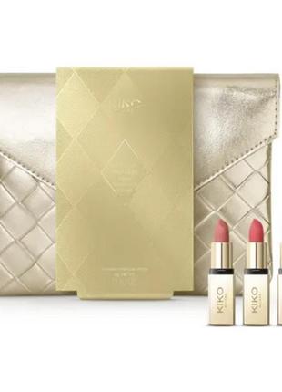Подарунковий набір губної помади holiday première lovely mini подарунковий набір для губ: 3 міні-матові помади , kiko milano