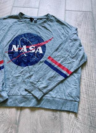 Свитшот кофта оверсайз h&m divided nasa