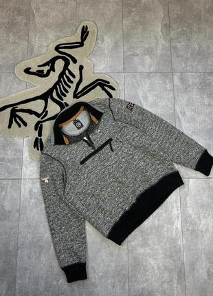 Мужской свитер анорак napapijri кофта свитшот куртка толстовка arcteryx carhartt stussy1 фото